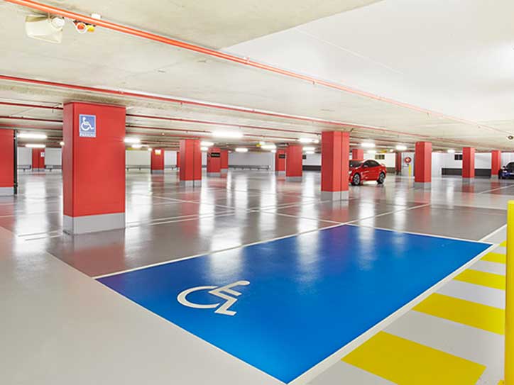 aplicacion suelo parking centro comercial sevilla